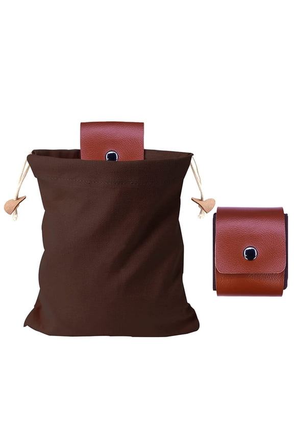 Camping & Hiking Belt Bag for Travel Camping and Hiking Foraging Pouch Bag Lightweight Utility Waist Pack for Outdoor Adventures, 21.5x20 cm, Brown