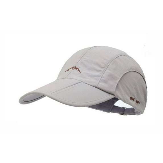 Camping Hiking Breathable Sun Protection Foldable Hiking Hat Fishing Cap Sun Hat Sport Cap Baseball Cap LIGHT GRAY