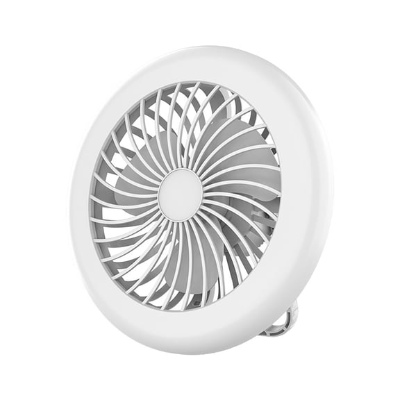 Camping Hiking Ceiling Fan Light Flush Mount Compact Rechargeable LED Unit With Three Installation Options Summer Accessory For Home Garages Outdoor Tents Activities