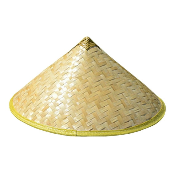 Camping Gear Handmade Asian Sun Hat Traditional Weave Straw Dance Props for Fishing and Tourism Outdoor Activities