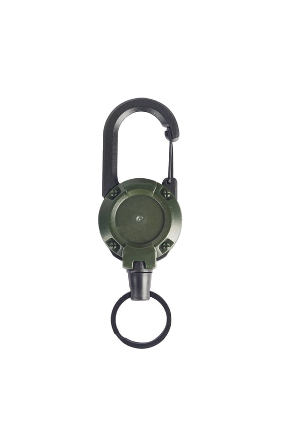 Camping & Hiking Gear Outdoor Automatic Retractable Wire Rope Luya Keychain with Heavy Duty Retractable Badge Holder for Secure Key and ID Management on Adventures