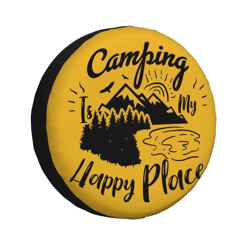 Camping Hiking Mountain Nature River Tire Cover Adventure Camper Spare
