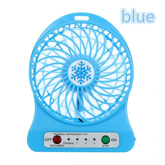 Camping Hiking Portable Rechargeable LED Light Fan Cooler Mini Desk USB 18650 Battery Fan For Office, Bedroom, Table, Outdoor Home Savings