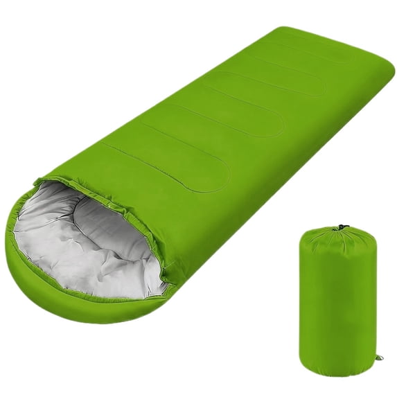 Camping Hiking Sleeping Bag – Adult Envelope Lightweight Waterproof Warm with Drawstring Sack for Travel
