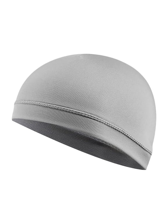 Camping Hiking Sweatband Dome Liner Cap for Sun and Inner Wicking Performance,14cm×24cm,Grey