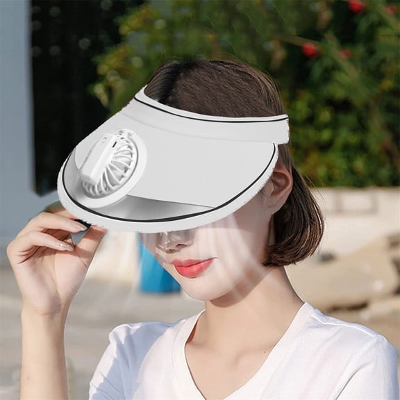 Camping & Hiking Translucent Summer USB Charging Baseball Hat with Adjustable Portable Fan for Adults Teens and Kids - Ideal Sun Hat for Outdoor Activities