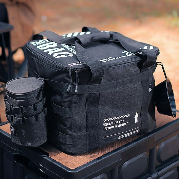 Camping & Hiking Utensils Storage Bag Outdoor Tableware Large Capacity Picnic Cookware Gadget Carrying Bag 1pc