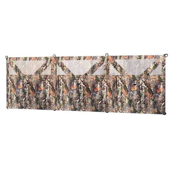 Camping Hunting Blind 3-Panel See Through, 176x58.3" Camo Shelter for Hunting, Camping, Beach, Sunbathing, Instant Pop Up Privacy Screen