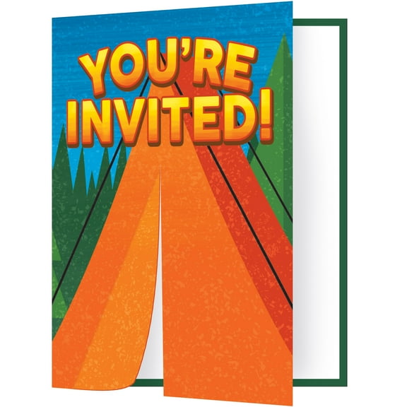 Camping Invitations, 8 pk