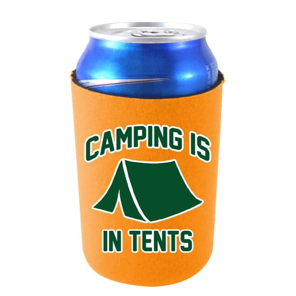 Camping Is In Tents Can Coolie (Orange)