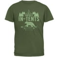 thumbnail image 1 of Camping Is In Tents Intense Funny Pun Mens T Shirt Military Green MD, 1 of 1