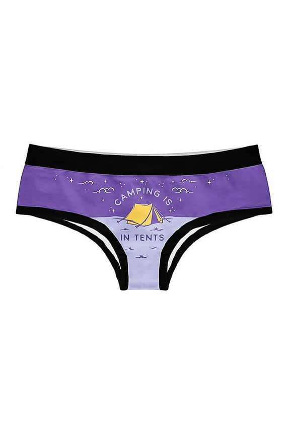 Camping Is In Tents Womens Panties Funny Outdoor Lover Nature Intense Graphic Novelty Underwear
