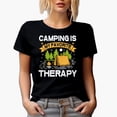 thumbnail image 1 of Camping Is My Favorite Therapy, Camper, Black T-Shirt, 2XL, 1 of 5