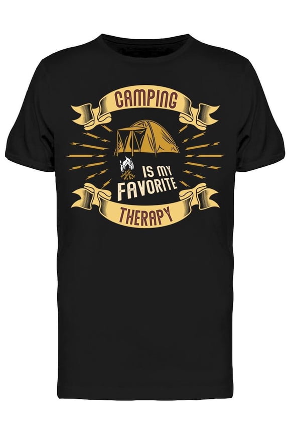 Camping Is My Favorite Therapy T-Shirt Men -Image by Shutterstock, Male Medium