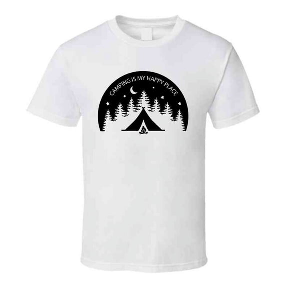 Camping Is My Happy Place Tee Cool Tshirt For Outdoor Enthusiasts T Shirt