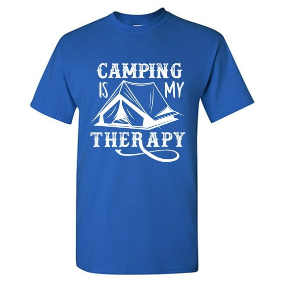 Camping Is My Therapy Sarcastic Humor Graphic Tees Gift For Mens Novelty Funny T Shirt