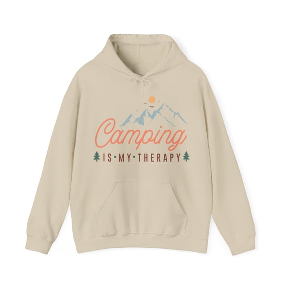 Camping Is My Therapy Unisex Hooded Sweatshirt