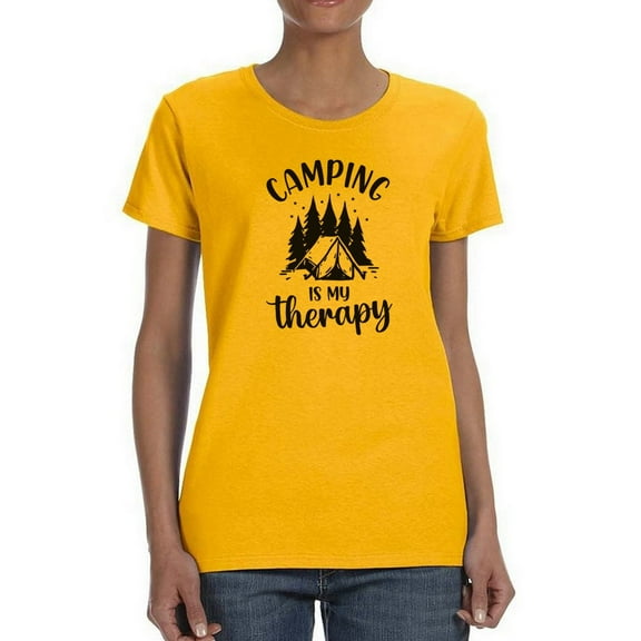 Camping Is My Therapy! Women T-Shirt, Female Medium