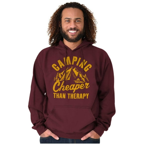 Camping Is Therapy Outdoors Adventure Hoodie Sweatshirt Women Men Brisco Brands X