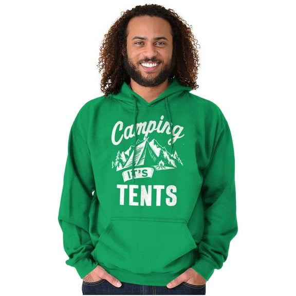 Camping Its In Tents Funny Outdoors Unisex Plus Fleece Graphic Hoodie Brisco Brands 3X