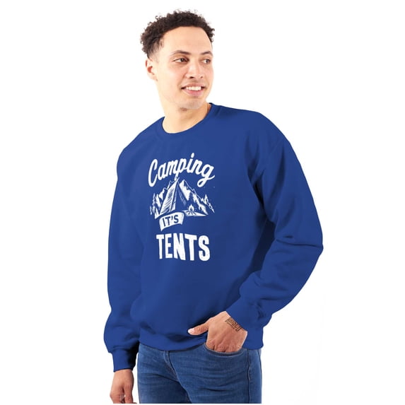 Camping Its In Tents Funny Outdoors Unisex Plus Fleece Graphic Sweatshirt Brisco Brands 2X