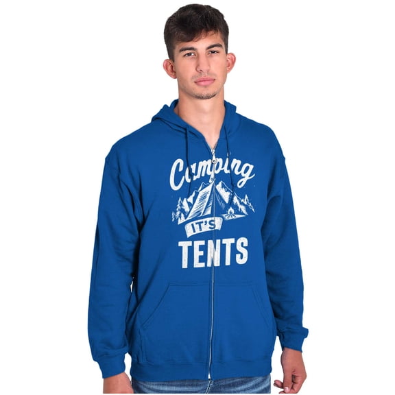 Camping Its In Tents Funny Outdoors Zip Up Hoodie Men's Women's Brisco Brands X