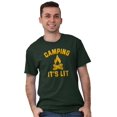 thumbnail image 1 of Camping Its Lit Pun Outdoors Nature Men's Graphic T Shirt Tees Brisco Brands 2X, 1 of 6