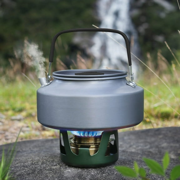 Camping Kettle 1.6L Aluminum Alloy Open Campfire Coffee Tea Pot Fast Heating Outdoor Gear Great for Boiling Water Ultralight Portable for Hiking Picnic Travel