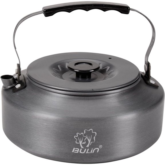 Camping Kettle, Large Portable Stovetop Tea Kettle Fast Heating Boiling Hot Water for Open Fire Lightweight Coffee Pot with Anti-Scald Handle & Carry Bag for Outdoor HikingGrey-1.6L