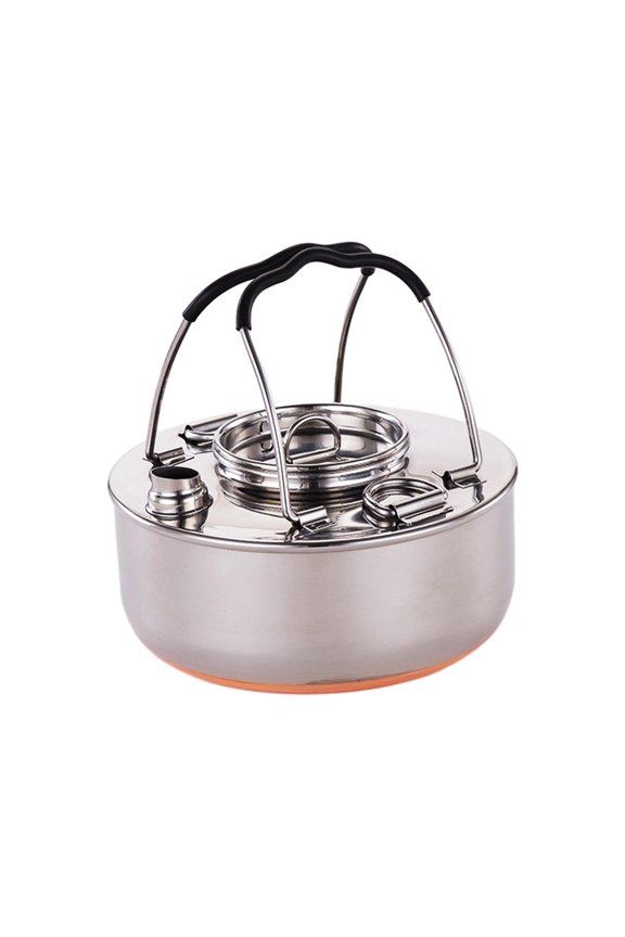 Camping Kettle Teapot Portable Durable Water Kettle Camping Tea Kettle for Mountaineering Yard Backpacking Hiking Barbecue 1.5L