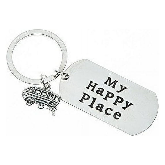 Camping Keychain - Silver