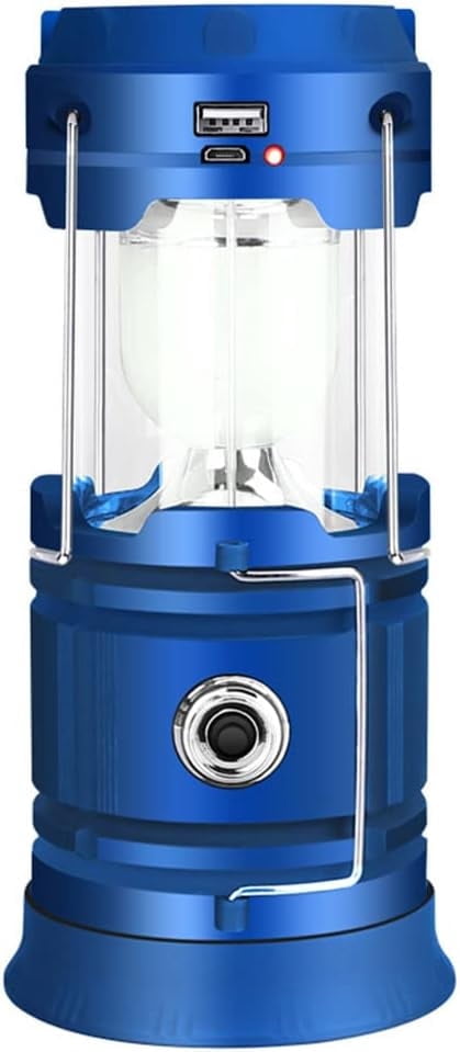 Camping Lantern 1200mAh USB Rechargeable Solar Charging Tent Lamp Collapsible LED Camping Light Power Supply for Phone for Outdoors Emergency Hiking Fishing