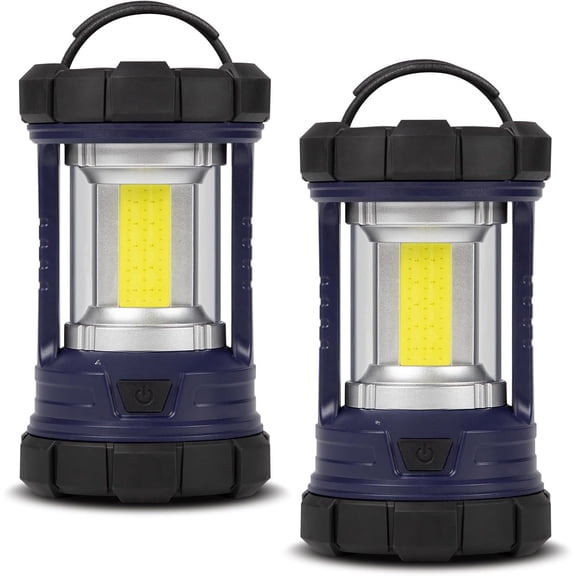 Camping Lantern, 3200LM LED Lanterns for Power Outages, 4600mAh Phone Charger & Rechargeable Lantern, 5 Light Modes Camping Lights & Lanterns for Hurricane/, Camping Accessories-2 Pcs