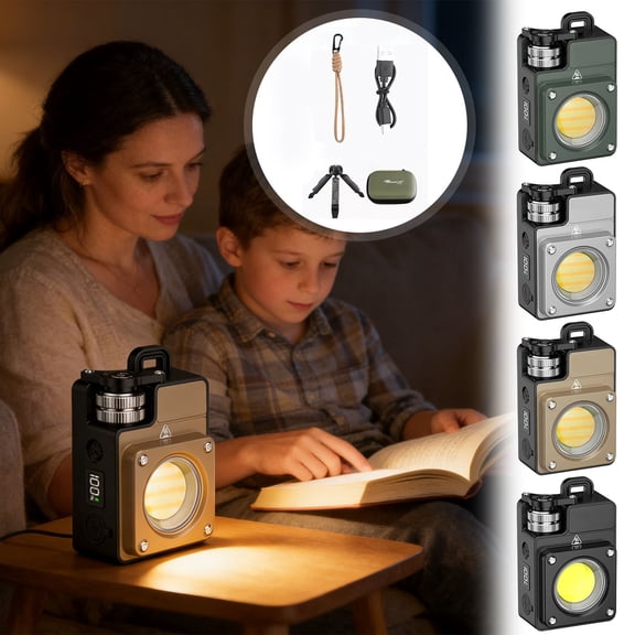Camping Lantern and Flashlight 3500 Lumens, Rechargeable LED with Adjustable Color Temperature, Magnetic Base, Tripod, IPX4 Waterproof, Long Runtime for Outdoor Camping and Emergency Use