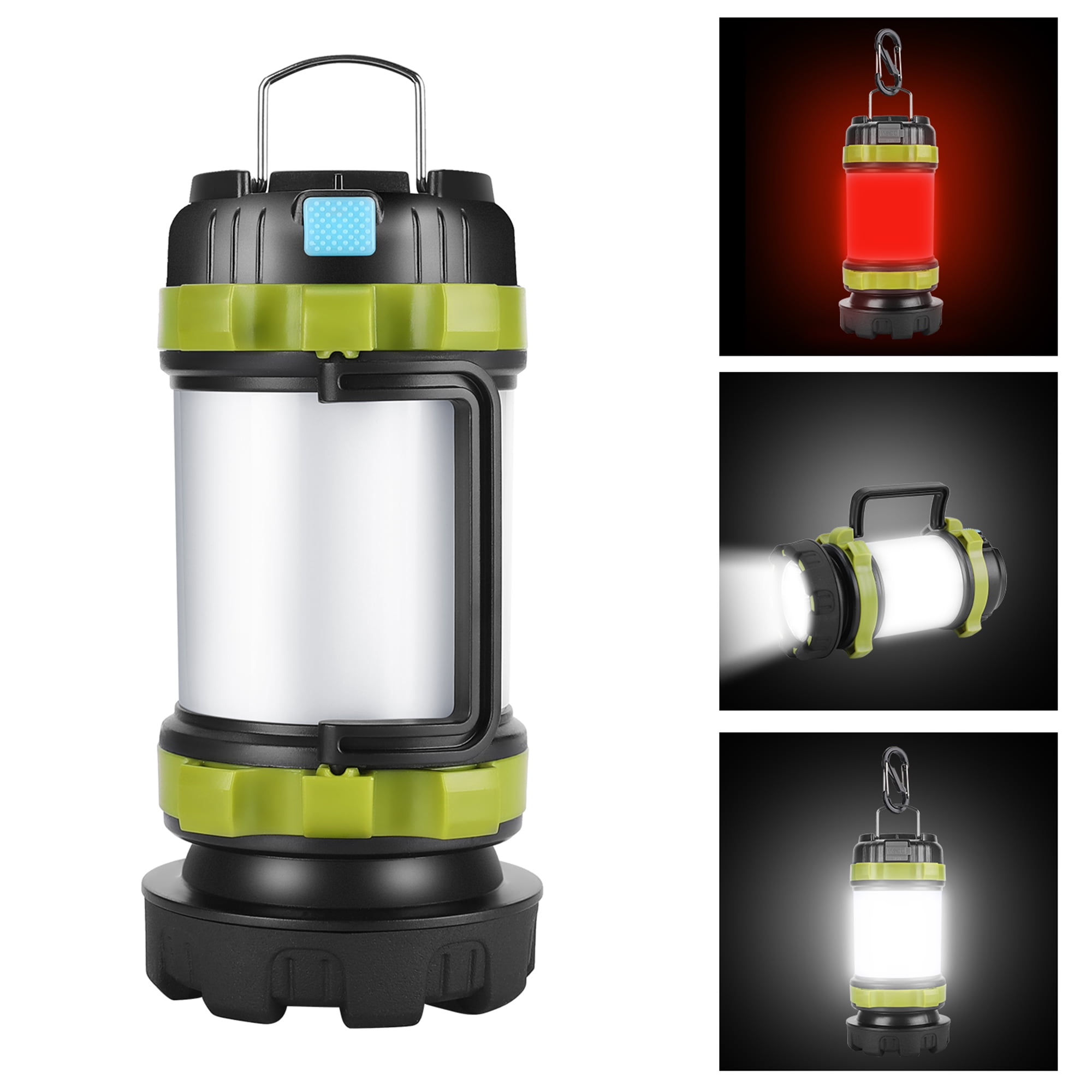 Camping Lantern Rechargeable , AlpsWolf Camping Flashlight 4000 Capacity Power Bank,6 Modes, IPX4 Waterproof, USB Charging Cable Included