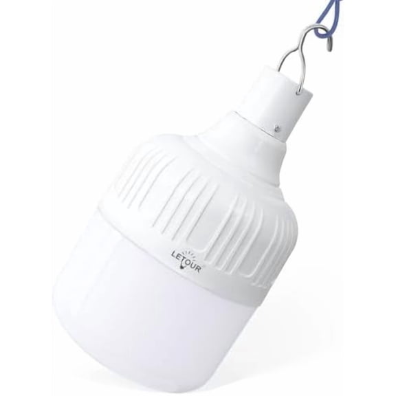 Camping LanternDimmable 8800mAh LED Light Bulb 5 Lighting Modes Rechargeable Hanging Tent Light 5000 Lumen Portable Emergency Lantern Power Failure Emergency Survival Kits Snowstorm