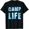 thumbnail image 1 of Camping Life Groovy Vibes Matching Family Camp Summer Trip T-Shirt, 1 of 3