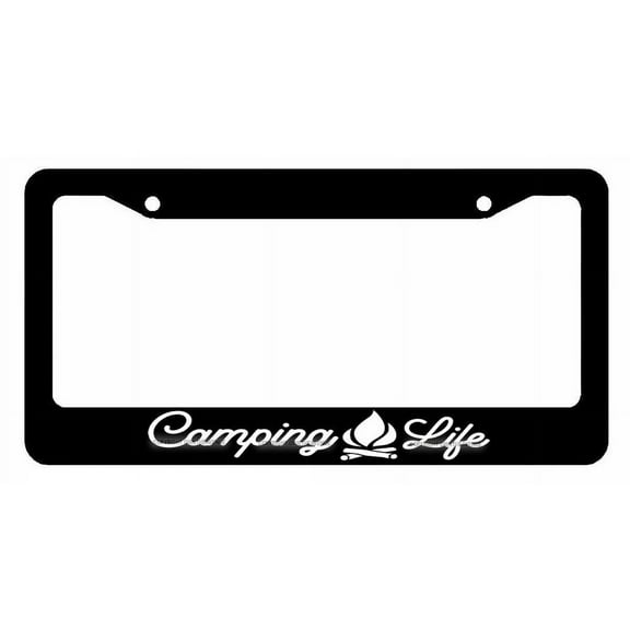Camping Life Outdoors Hiking Woods Funny License Plate Frame