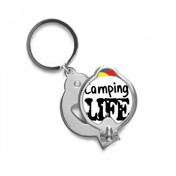 Camping Life Quote Art Deco Fashion Nail Clippers Sharp Fingernail Stainless Steel Cutter
