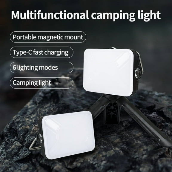 Camping Lights COB Outdoor Lantern, Super Bright, Rechargeable USB Solar, Power Bank Function, IPX4 Waterproof, Magnetic Base, Emergency Construction Work