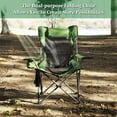 thumbnail image 1 of Camping Lounge Chair, Portable Reclining Camping Chair, Folding Camping Chair with Footrest,Headrest & Storage Bag,Mesh Recliner with Backpack, 330lbs Weight Capacity, 1 of 4