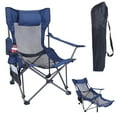 Camping Lounge Chair, iMounTEK Folding Reclining Camping Chair,Storage