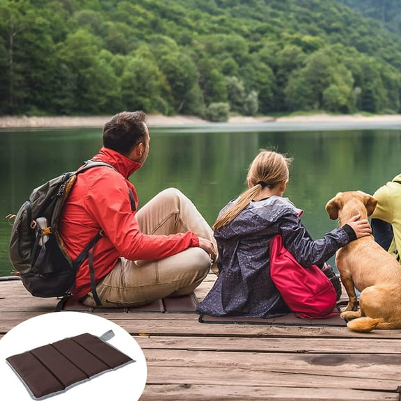 Camping Mat Quad-Fold Portable Picnic Cushion, Damp-Proof Insulated Seat Pad, Lightweight Outdoor Hiking Mat, Waterproof Foldable Cushion for Beach Park, Thickened Pearl Cotton Camping Accessories