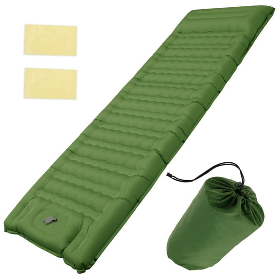 Camping Mat Tear Resistant Nylon Sleeping Pad with Built in Foot Pump Waterproof Camping Mattress for Backpacking Hiking Traveling