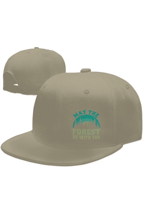 Camping May The Forest Be with You Hat Fashion Trucker Hat Flat Brim Baseball Caps