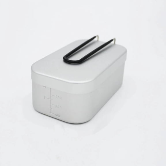 Camping Mess Tin Pressure Relief Aluminum Dinner Box Cooking Pot with Foldable Handle for Camping & Cooking