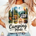 thumbnail image 1 of Camping Mode T-Shirt, Forest Tent Campfire Shirt, Camper Van Shirt, Outdoor Adventure Shirt, Nature Trip Shirt, 1 of 5
