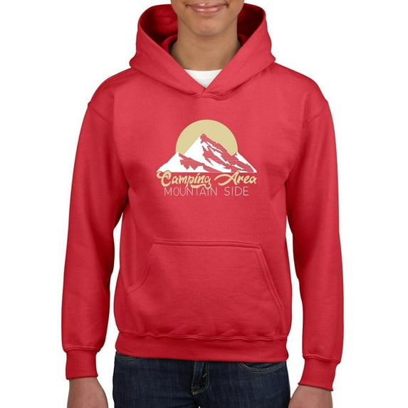Camping Mountain Side Hoodie Juniors -Image by Shutterstock, Large