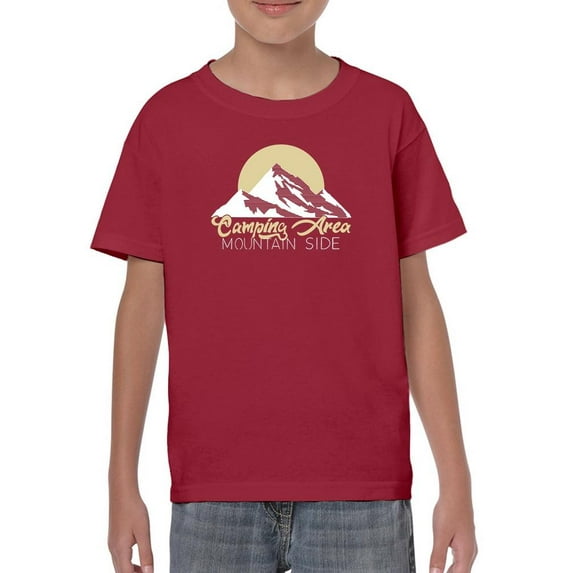 Camping Mountain Side T-Shirt Juniors -Image by Shutterstock, Large