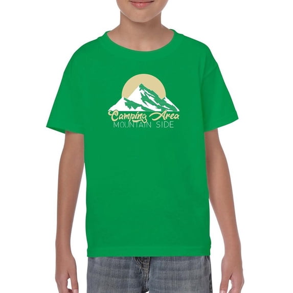 Camping Mountain Side T-Shirt Juniors -Image by Shutterstock, x-Large